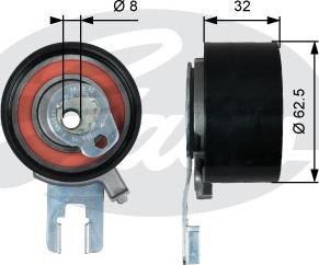 Gates T43233 - Tensioner Pulley, timing belt autospares.lv