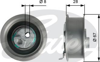 Gates T43237 - Tensioner Pulley, timing belt autospares.lv