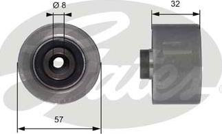 Gates T42066 - Deflection / Guide Pulley, timing belt autospares.lv