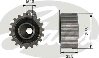 Gates T42073 - Tensioner Pulley, timing belt autospares.lv