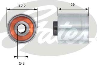 Gates T42148 - Deflection / Guide Pulley, timing belt autospares.lv