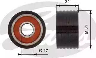 Gates T42166 - Deflection / Guide Pulley, timing belt autospares.lv