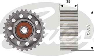 Gates T42100 - Deflection / Guide Pulley, timing belt autospares.lv