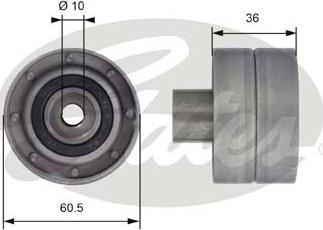 Gates T42107 - Deflection / Guide Pulley, timing belt autospares.lv