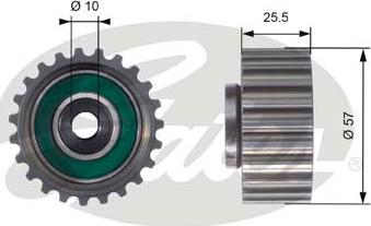 Gates T42116 - Deflection / Guide Pulley, timing belt autospares.lv