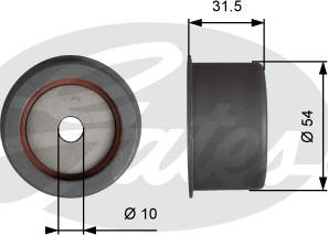 Gates T42315 - Deflection / Guide Pulley, timing belt autospares.lv