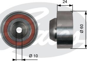 Gates T42231 - Deflection / Guide Pulley, timing belt autospares.lv