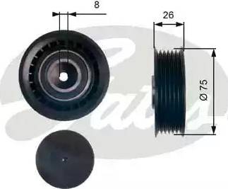 Gates T39144 - Pulley, v-ribbed belt autospares.lv