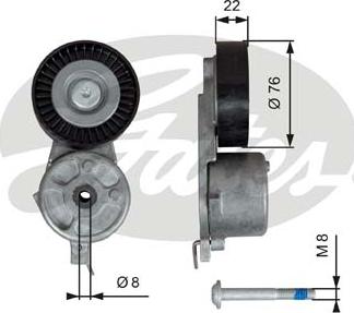 Gates T39141 - Belt Tensioner, v-ribbed belt autospares.lv