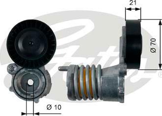 Gates T39157 - Belt Tensioner, v-ribbed belt autospares.lv