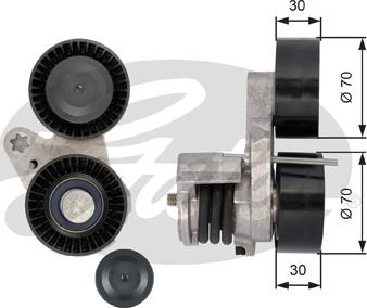 Gates T39114 - Belt Tensioner, v-ribbed belt autospares.lv