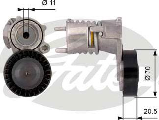 Gates T39117 - Belt Tensioner, v-ribbed belt autospares.lv