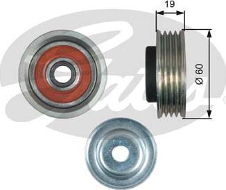 Gates T39181 - Pulley, v-ribbed belt autospares.lv