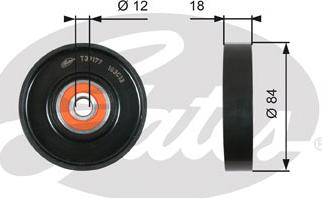 Gates T39177 - Pulley, v-ribbed belt autospares.lv