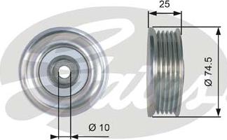 Gates T39285 - Pulley, v-ribbed belt autospares.lv