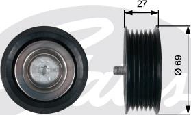 Gates T36487 - Pulley, v-ribbed belt autospares.lv