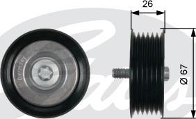 Gates T36438 - Pulley, v-ribbed belt autospares.lv