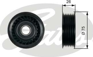 Gates T36476 - Pulley, v-ribbed belt autospares.lv