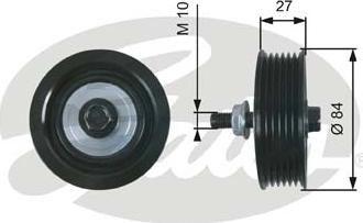 Gates T36602 - Pulley, v-ribbed belt autospares.lv