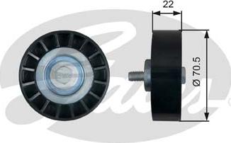 Gates T36607 - Pulley, v-ribbed belt autospares.lv