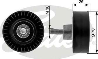 Gates T36163 - Pulley, v-ribbed belt autospares.lv