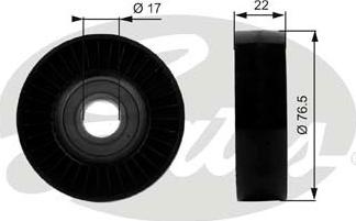 Gates T36183 - Pulley, v-ribbed belt autospares.lv