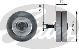 Gates T36182 - Pulley, v-ribbed belt autospares.lv