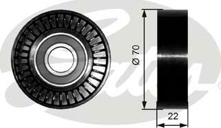 Gates T36252 - Pulley, v-ribbed belt autospares.lv