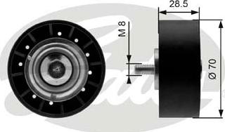 Gates T36211 - Pulley, v-ribbed belt autospares.lv