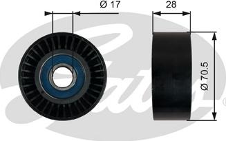 Gates T36759 - Pulley, v-ribbed belt autospares.lv