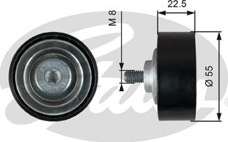 Gates T36767 - Pulley, v-ribbed belt autospares.lv