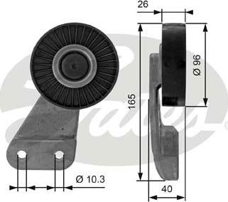 Gates T38461 - Pulley, v-ribbed belt autospares.lv