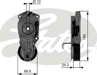 Gates T38405 - Belt Tensioner, v-ribbed belt autospares.lv