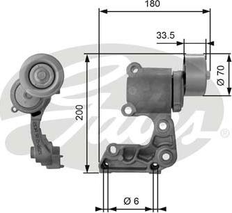 Gates T38410 - Belt Tensioner, v-ribbed belt autospares.lv