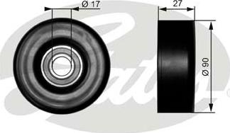 Gates T38010 - Pulley, v-ribbed belt autospares.lv