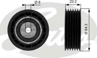 Gates T38083 - Pulley, v-ribbed belt autospares.lv