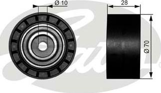 Gates T38073 - Pulley, v-ribbed belt autospares.lv