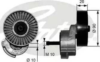 Gates T38122 - Belt Tensioner, v-ribbed belt autospares.lv