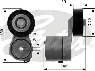 Gates T38369 - Belt Tensioner, v-ribbed belt autospares.lv