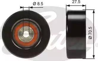 Gates T38372 - Pulley, v-ribbed belt autospares.lv