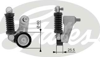 Gates T38240 - Belt Tensioner, v-ribbed belt autospares.lv