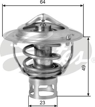 Gates TH04077 - Coolant thermostat / housing autospares.lv