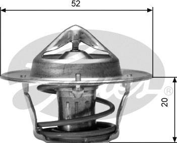 Gates TH04191G1 - Coolant thermostat / housing autospares.lv