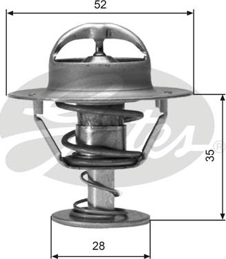 Gates TH04382G1 - Coolant thermostat / housing autospares.lv