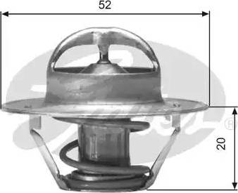 Gates TH00582G1 - Coolant thermostat / housing autospares.lv