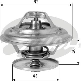 Gates TH01975G1 - Coolant thermostat / housing autospares.lv