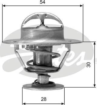 Gates TH02491G1 - Coolant thermostat / housing autospares.lv