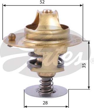 Gates TH14178G2 - Coolant thermostat / housing autospares.lv