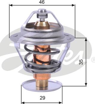 Gates TH10489G1 - Coolant thermostat / housing autospares.lv