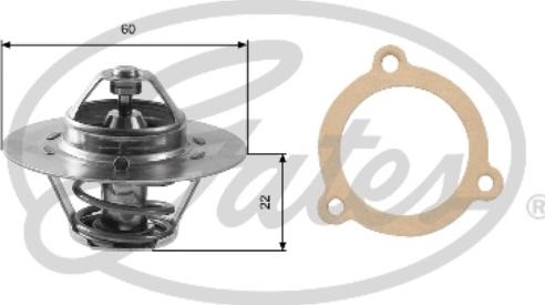 Gates TH12480G1 - Coolant thermostat / housing autospares.lv